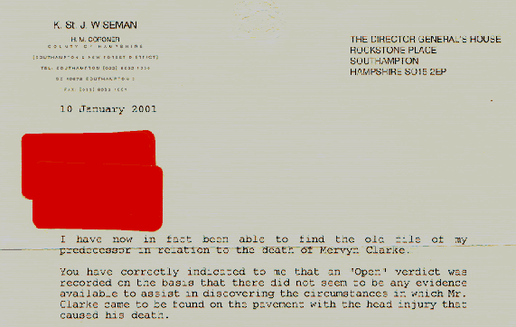  coroner's letter 
